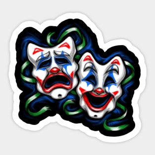 Life is a Comedy/Tragedy Sticker